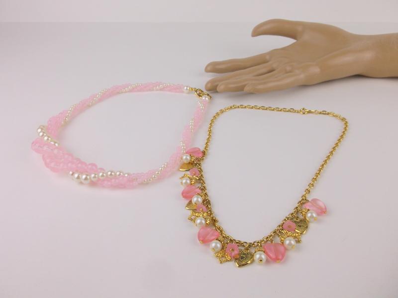 2 Mint Vintage Trifari Heart Necklace Lot 18": Mint Condition, In Like New Condition, Perfect