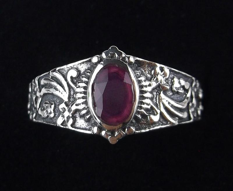 New Sterling Silver Ruby Ring Size 7.5 (1 of 2)