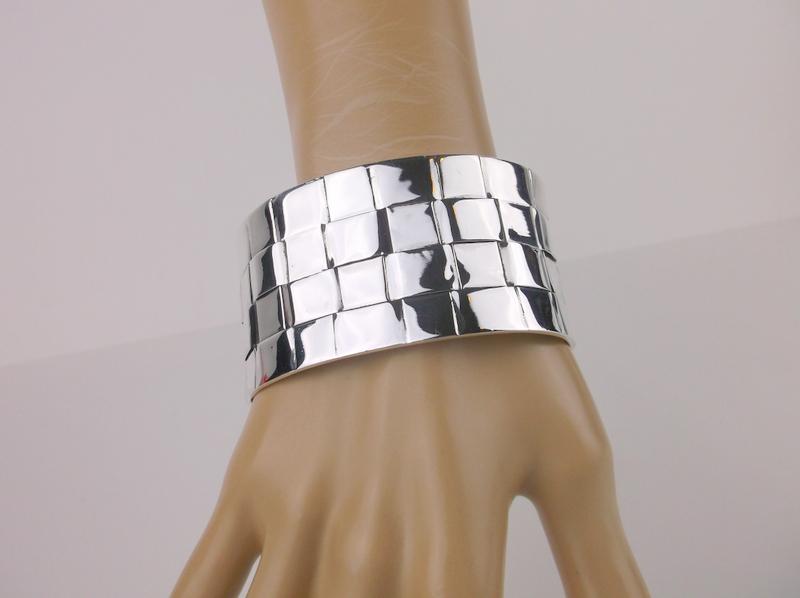 Stunning Huge Vintage Sterling Silver Cuff Bracelet (1 of 6)