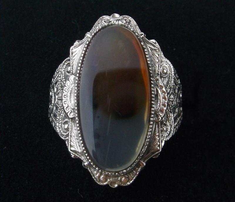 Mint Antique Judith Jack Sterling Silver Calcite Ring 6 (1 of 4)