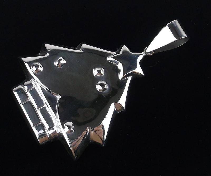 Stunning Large Sterling Christmas Tree Pendant (1 of 2)