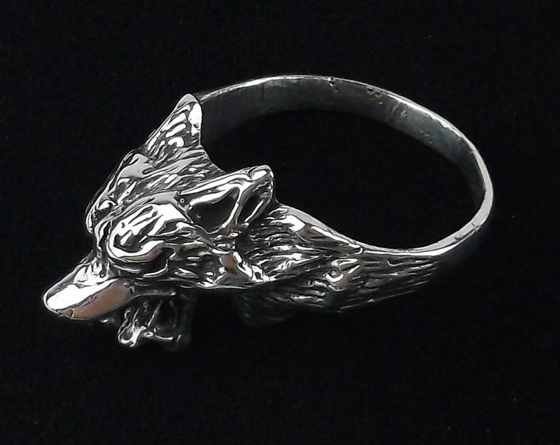 Stunning Antique Boxed Sterling Silver Wolf Ring 11 (1 of 6)