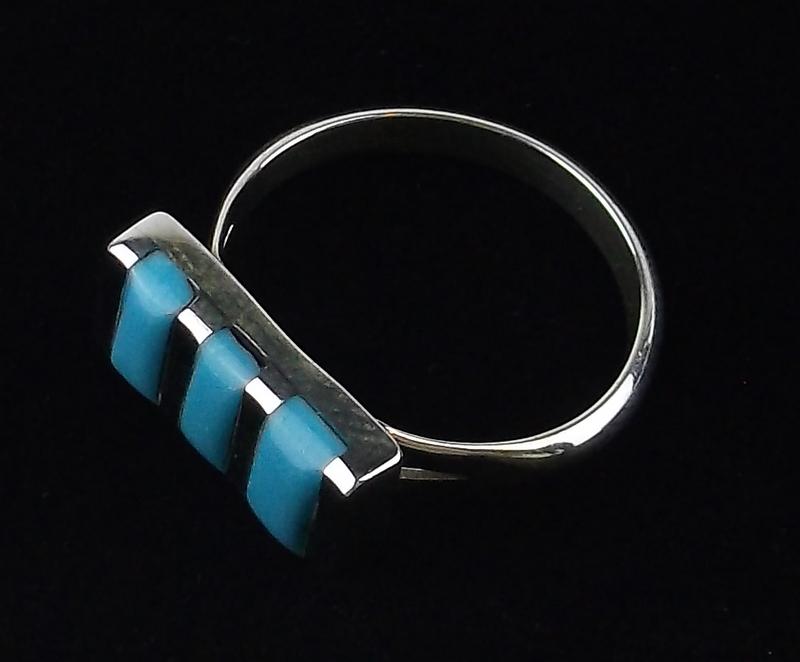 Zuni Brandon Siuta Sterling Silver Turquoise Ring 8 (1 of 2)