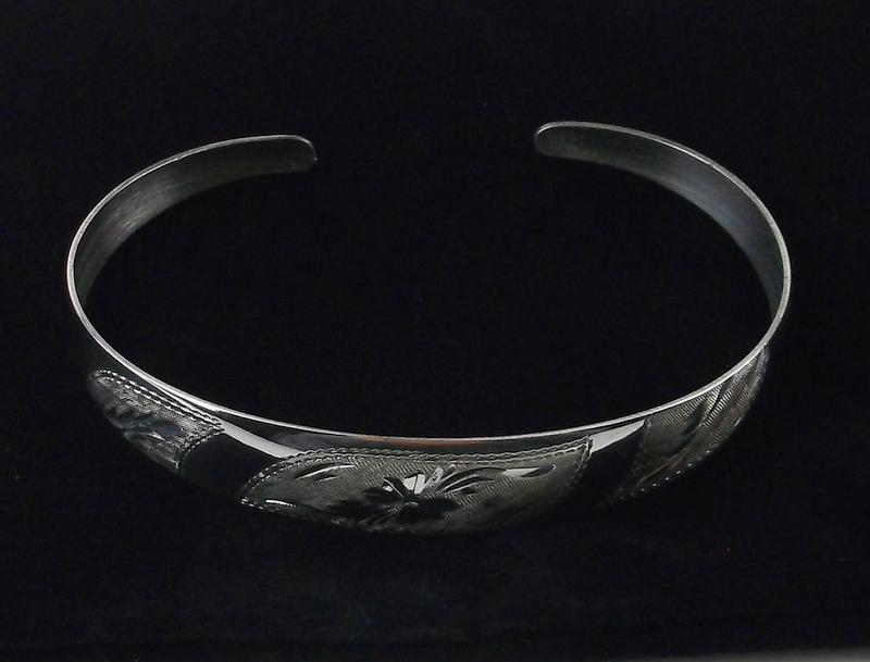 Stunning Vintage Sterling Silver Cuff Bracelet Ornate (1 of 3)