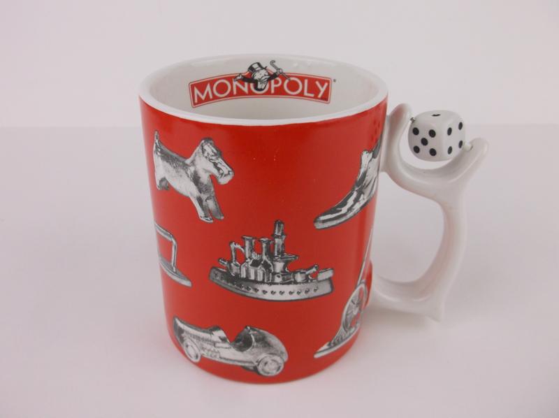 Mint Vintage Dept 56 Monopoly Coffee Mug Dice Spins: Mint Condition, In Like New Condition, Perfect
