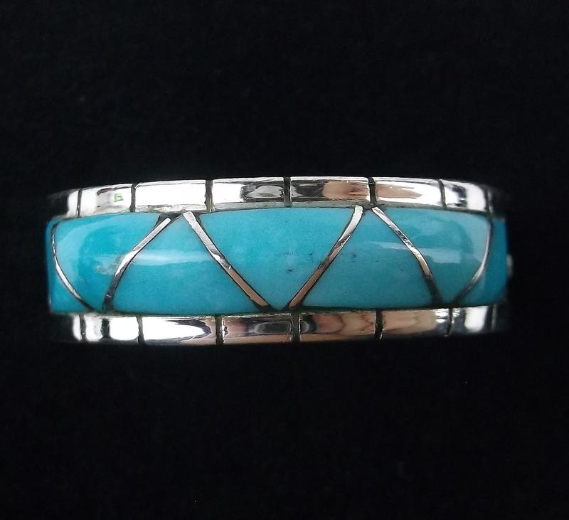 Zuni Phyllis Beyuka Sterling Silver Turquoise Ring 10 (1 of 3)