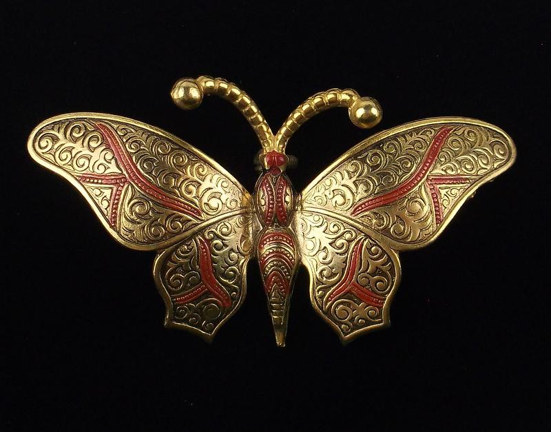 Mint Antique 1960s Spain Butterfly Brooch: Mint Condition, In Like New Condition, Perfect