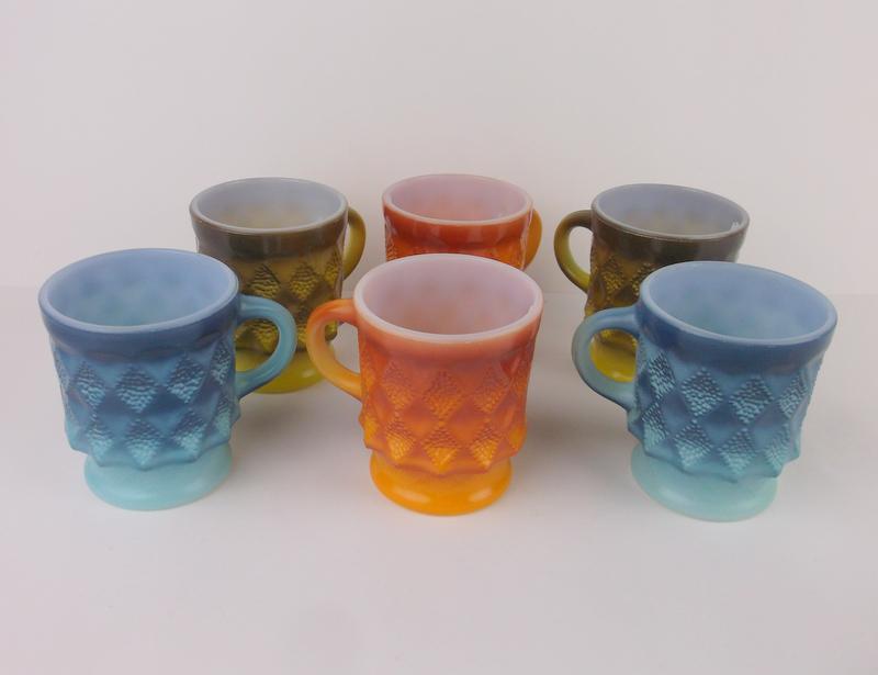 Mint 1960s Fire King Coffee Mug Set of 6 (1 of 5)