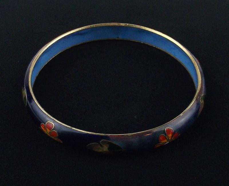 Gorgeous Antique Cloisonne Bangle Bracelet (1 of 4)