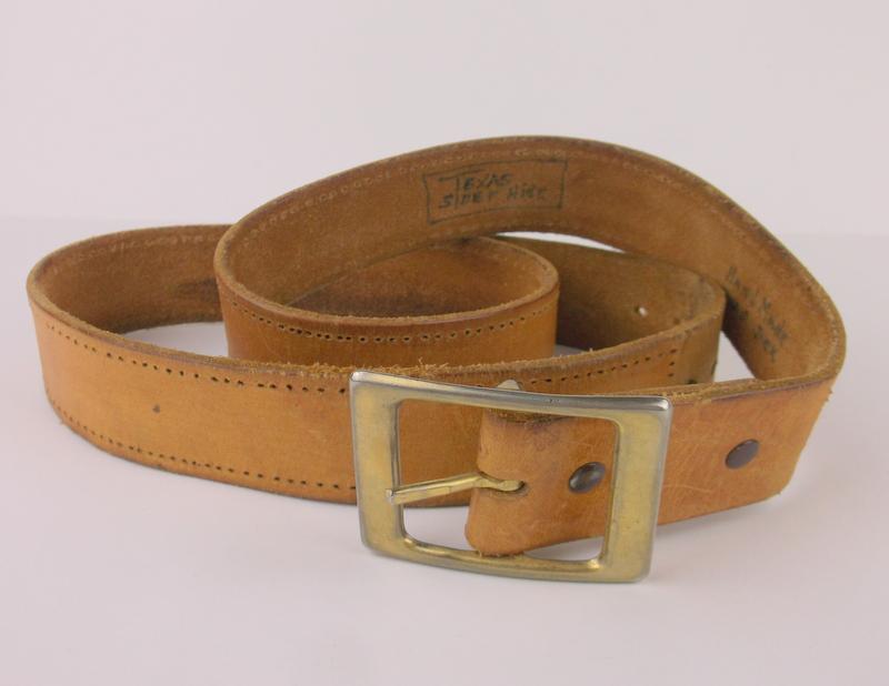 Vintage Navajo Tina Jack Leather Belt 44" Steer Hide (1 of 5)