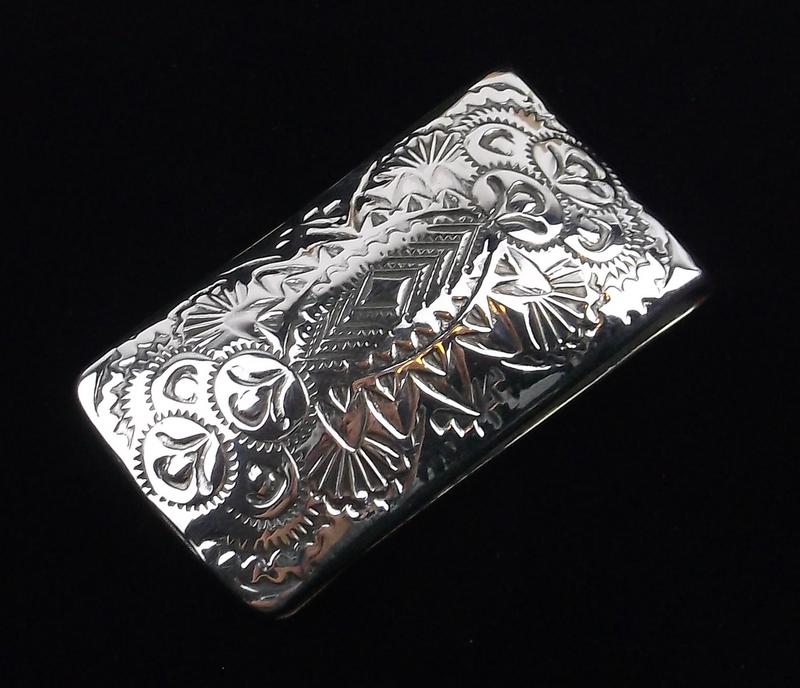 Navajo Shirley Skeets Sterling Silver Money Clip: k A Genuine Handmade Navajo Money Clip With Sterling Silver, Never Used, new Condition.