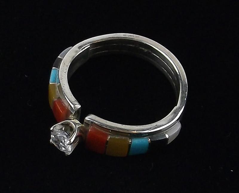 Zuni Marlene Shekya Sterling Silver Inlay Ring 6 (1 of 3)