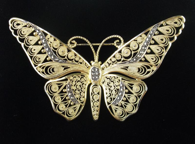 Alice Caviness Sterling Silver Butterfly Brooch Germany: Guaranteed Solid 925 Sterling Silver, in Excellent Condition