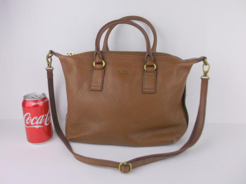Stunning Fossil Leather Crossbody Handbag Purse (1 of 5)