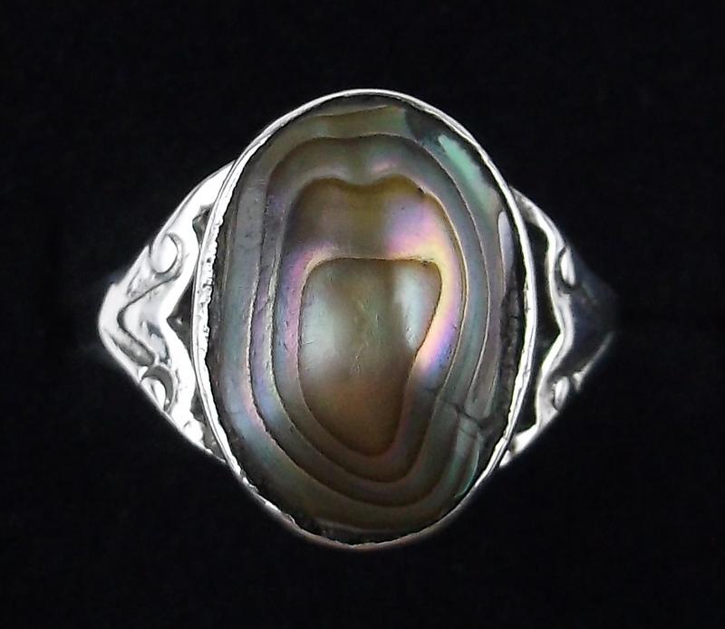 1960s Navajo Sterling Silver Abalone Ring 4 (1 of 2)