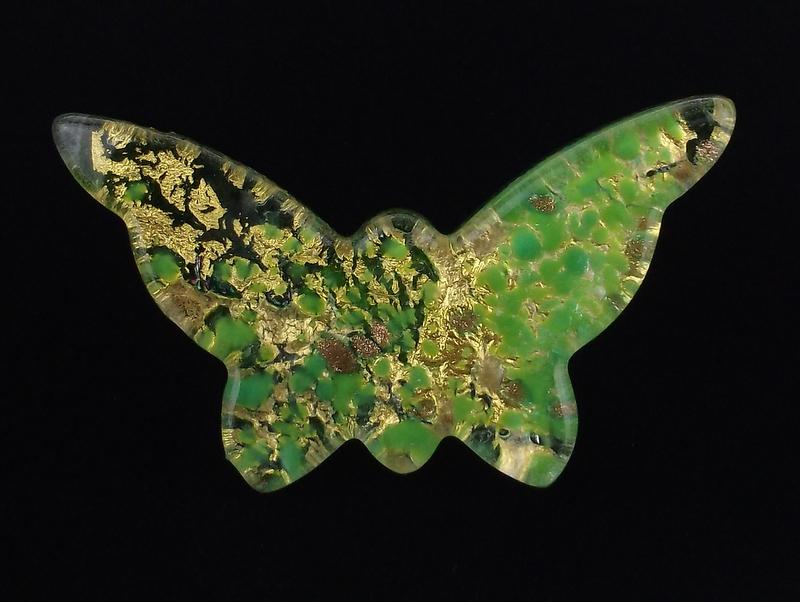 Mint Murano Art Glass Butterfly Brooch (1 of 3)