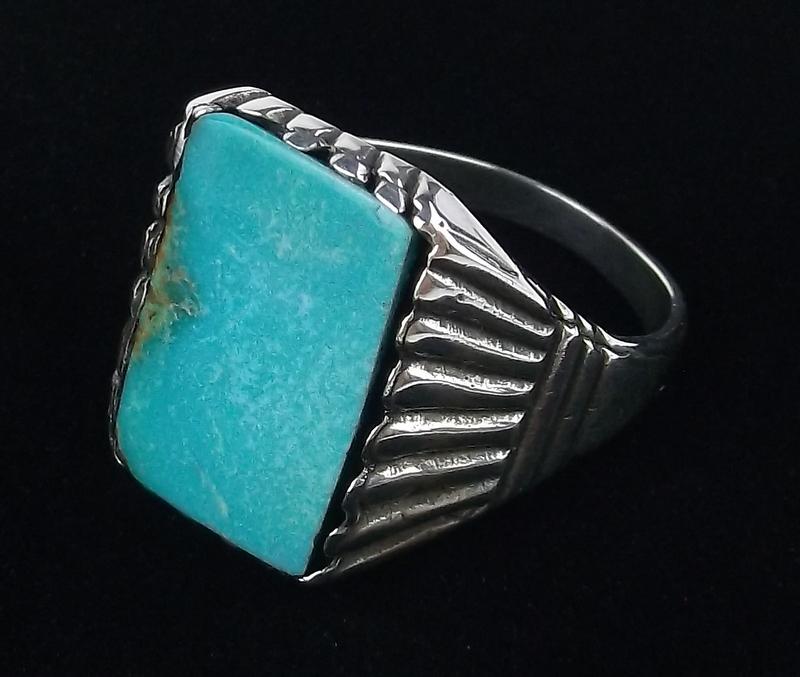 Navajo Peter Reeder Sterling Silver Turquoise Ring 11 (1 of 3)