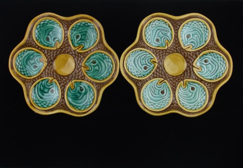 2 Mint Seymour Mann Majolica Fish Plates Hand Paint (1 of 7)