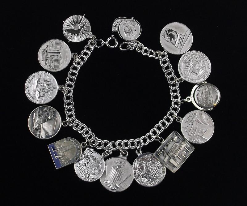 Mint Vintage Sterling Loaded Charm Bracelet 7.5" 51g (1 of 4)