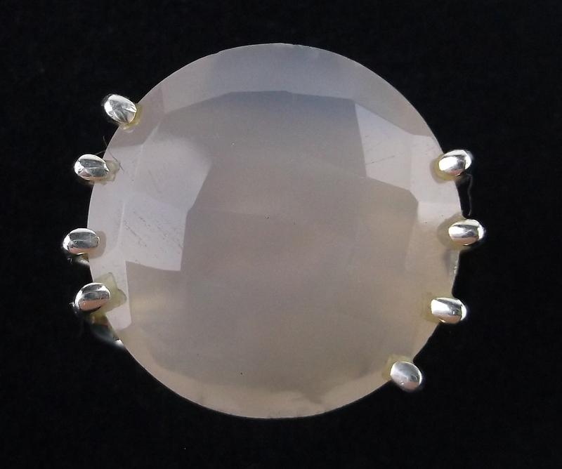 New Sterling Silver Rose Quartz Ring Size 8 (1 of 2)