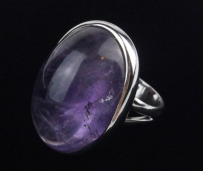 New Sterling Silver 20ct Amethyst Ring Size 7 (1 of 3)