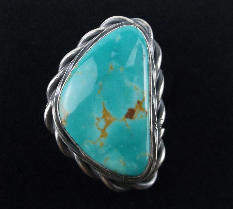 Navajo Eli Skeets Sterling Royston Turquoise Ring 8 (1 of 3)