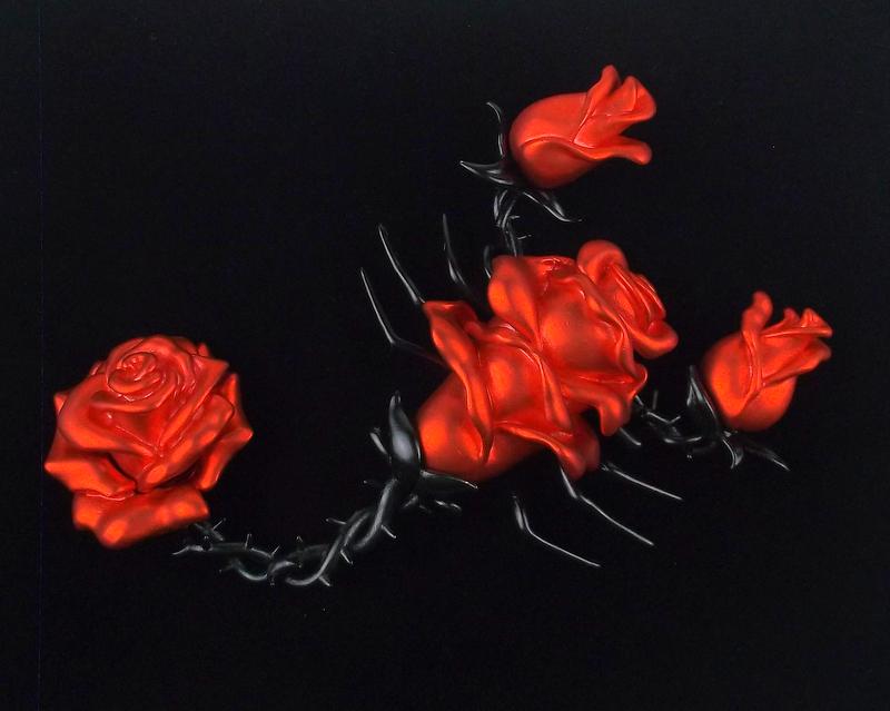 Mint Large Enameled Rose Scorpion Brooch Stunning (1 of 5)