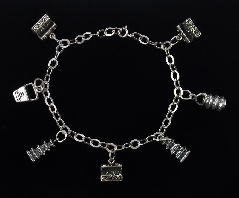 Mint Sterling New Year Luck Charm Bracelet 7.5" (1 of 3)