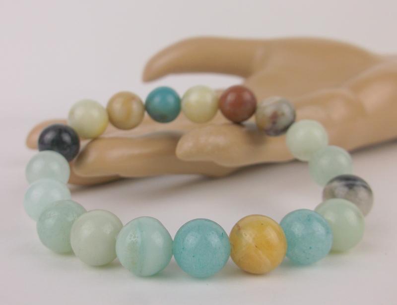 New Healing Genuine Amazonite Bracelet 10mm (1 of 1)