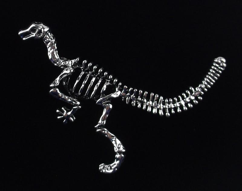 Mint Enameled Dinosaur Brooch Raptor (1 of 1)