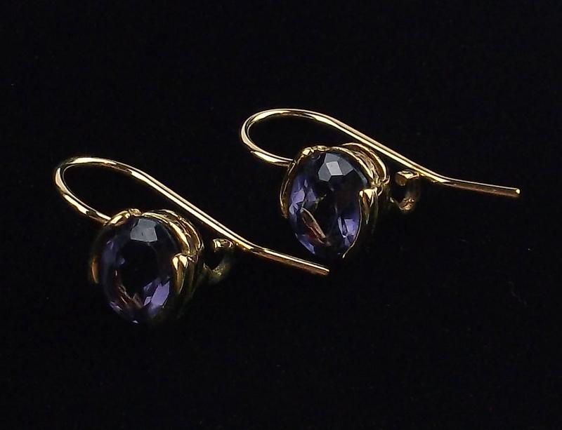 New Gold Over Sterling 2cttw Ruby Drop Earrings (1 of 1)