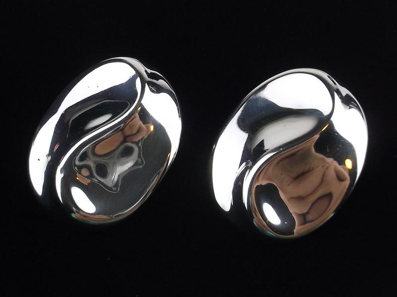 Mint Sterling Silver Taxco Earrings TB179 Heavy Large (1 of 3)