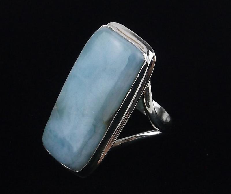 New Sterling Silver Larimar Ring Size 7 Boxed (1 of 2)