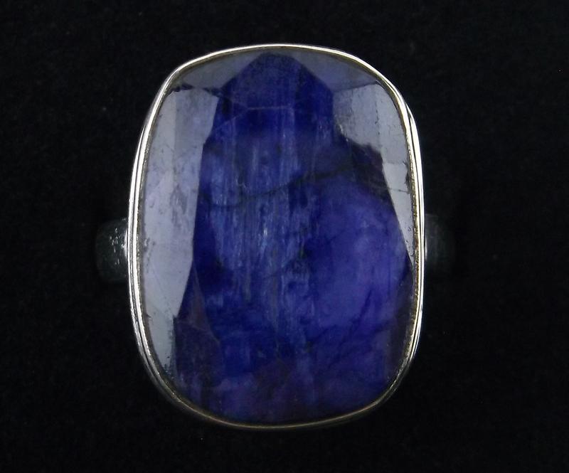 New Sterling Silver 15ct Sapphire Ring Size 8.5 Boxed (1 of 2)