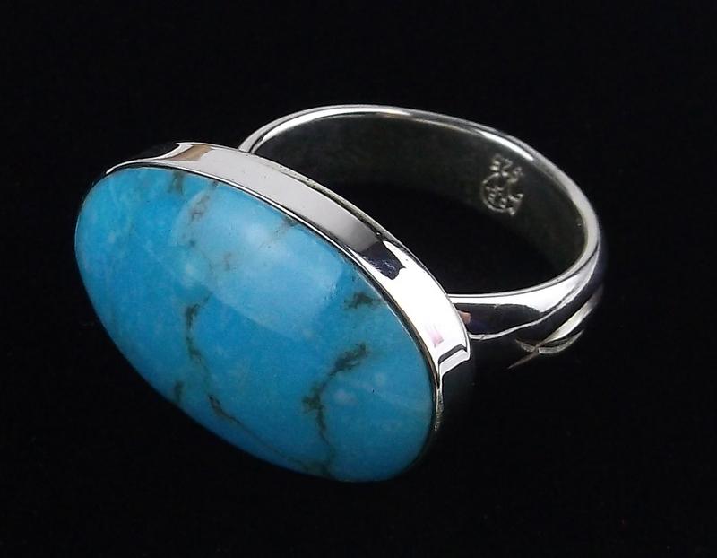 Navajo Daniel Dakai Sterling Silver Turquoise Ring 9 (1 of 3)
