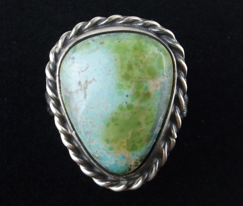 Navajo Betta Lee Sterling Sonoran Gold Turq Ring 9.5: p Boxed Handmade Genuine Navajo Ring, Solid Sterling Silver, Authentic, In Brand New Never Worn Condition