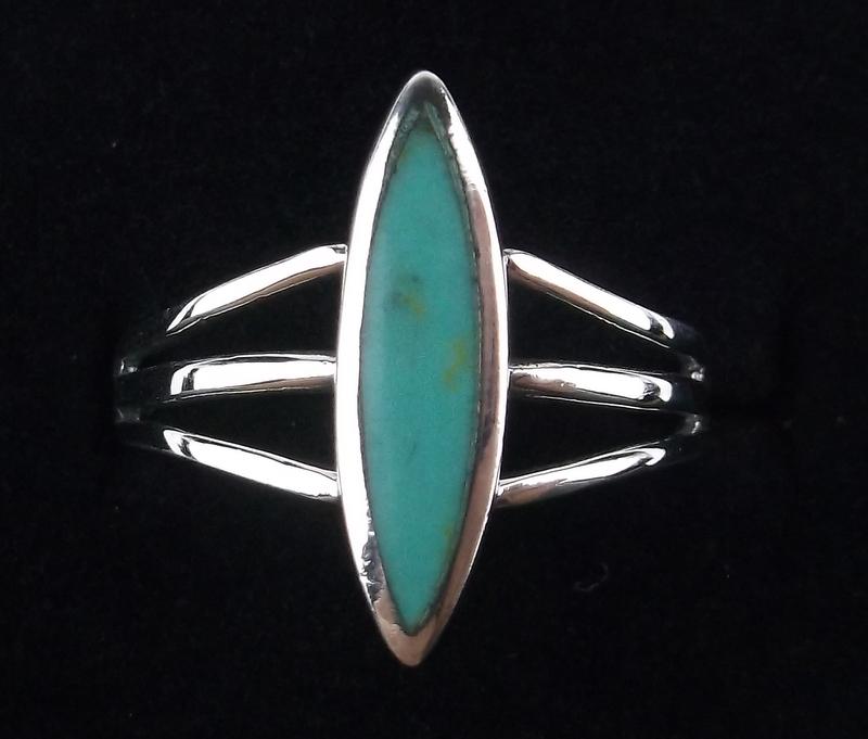 New Sterling Silver Turquoise Ring Size 6 (1 of 2)