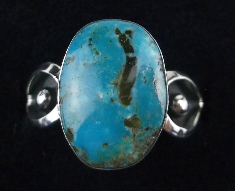Navajo Mark Barney Sterling Silver Turquoise Ring 6: p Boxed Handmade Genuine Navajo Ring, Solid Sterling Silver, Authentic, In Brand New Never Worn Condition
