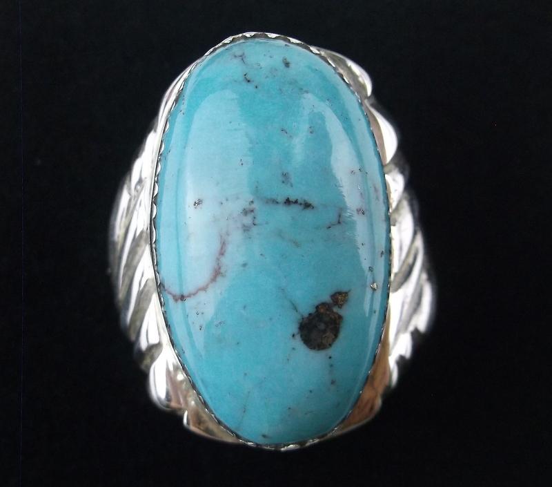 Navajo Peter Reeder Sterling Turquoise Ring 10 Heavy: p Boxed Handmade Genuine Navajo Ring, Solid Sterling Silver, Authentic, In Brand New Never Worn Condition