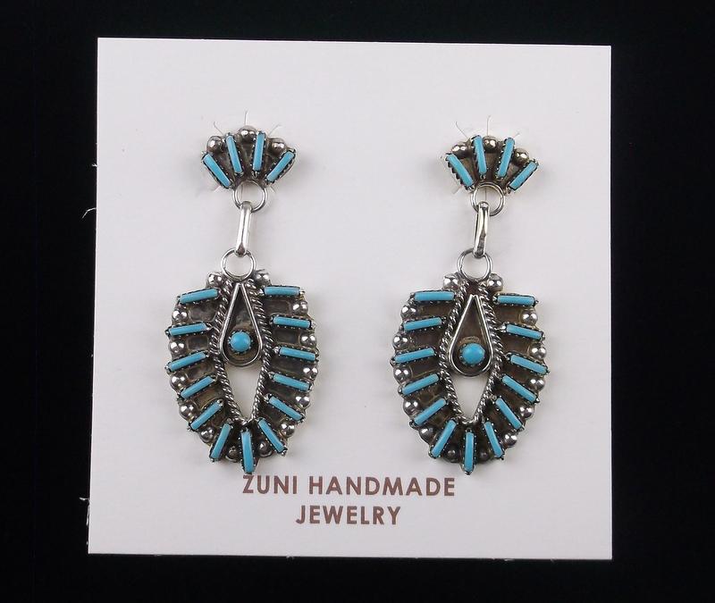 Zuni Philander Gia Sterling Turquoise Arrowhead (1 of 4)