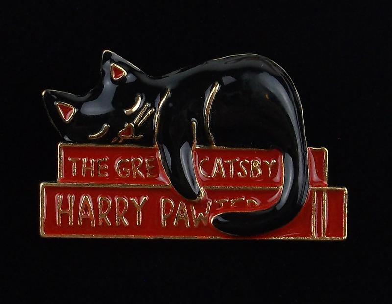 Mint Enameled Harry Pawter Cat Brooch Great Catsby: Mint Condition, In Like New Condition, Perfect