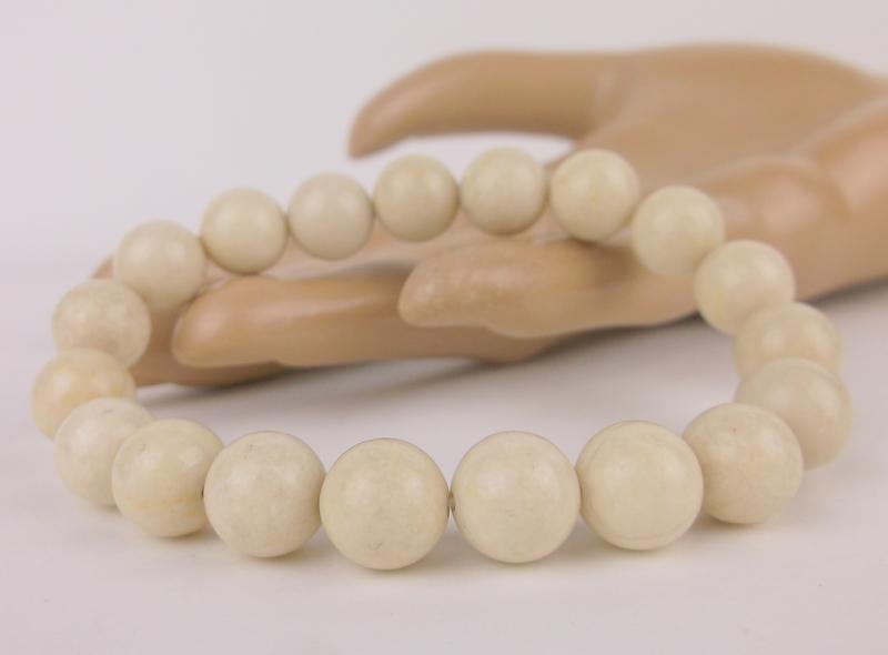 New Healing Genuine Buttermilk Jasper Bracelet 10mm (1 of 1)