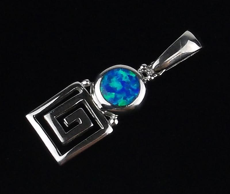 New Sterling Silver Fire Opal Pendant (1 of 1)