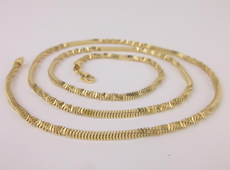 Mint Heavy Gold Over Sterling Chain Necklace 24" Thick (1 of 2)