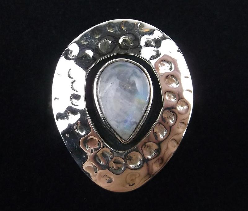 New Sterling Silver Moonstone Ring Size 6.5 (1 of 2)