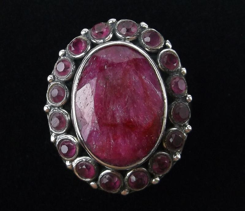 New Boxed Sterling Silver 8ct Ruby Ring Size 6 (1 of 2)