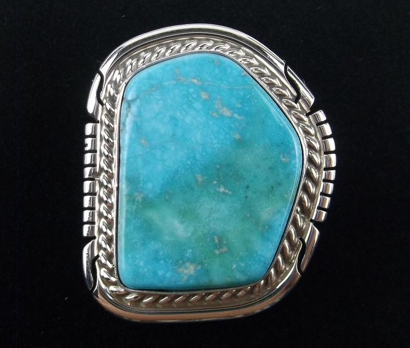 Navajo Dave Skeets Sterling Silver Turquoise Ring 8 (1 of 3)