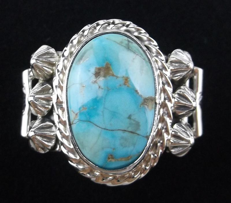 Navajo Andrew Vandever Sterling Sky Blue Turq Ring 9: p Boxed Handmade Genuine Navajo Ring, Solid Sterling Silver, Authentic, In Brand New Never Worn Condition
