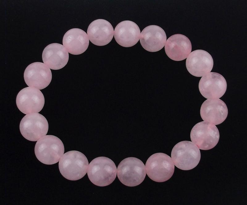 New Healing Genuine Rose Quartz Bracelet 10mm (1 of 2)