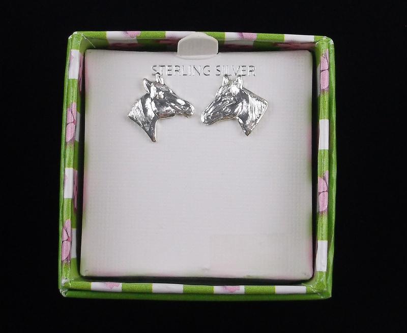 New Boxed Sterling Silver Horse Stud Earrings (1 of 1)